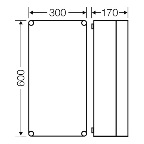Hensel Leergehäuse 275x575x146mm Mi 0400