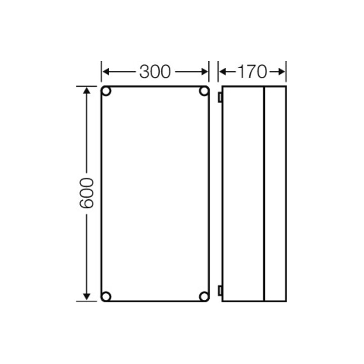 Hensel Leergehäuse 275x575x146mm Mi 0400
