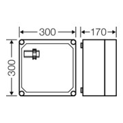 Hensel Mi-APZ-Gehäuse 300x300x170mm Mi 2279-3