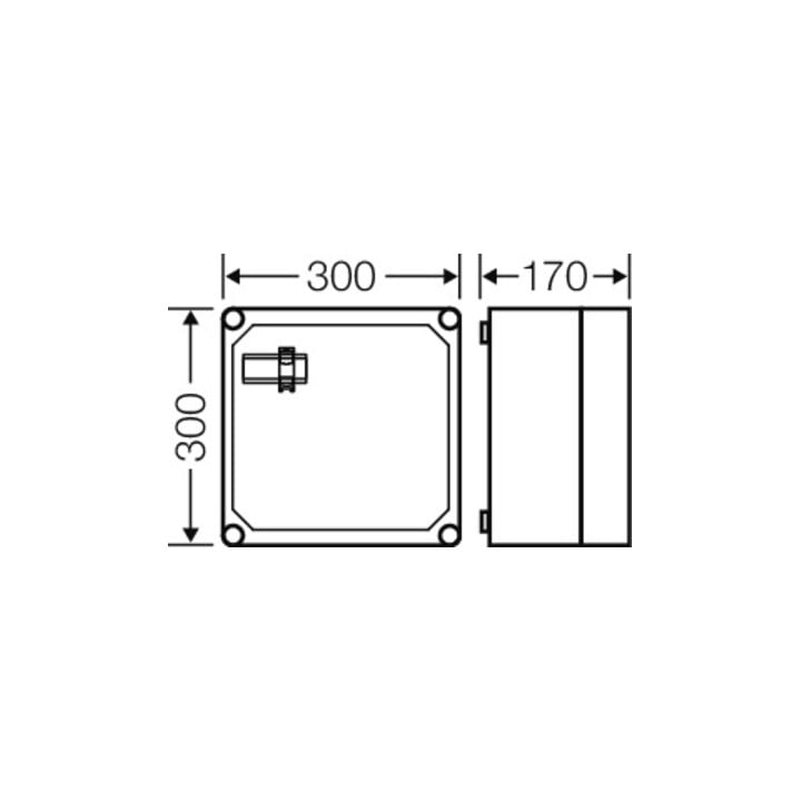 Hensel Mi-APZ-Gehäuse 300x300x170mm Mi 2279