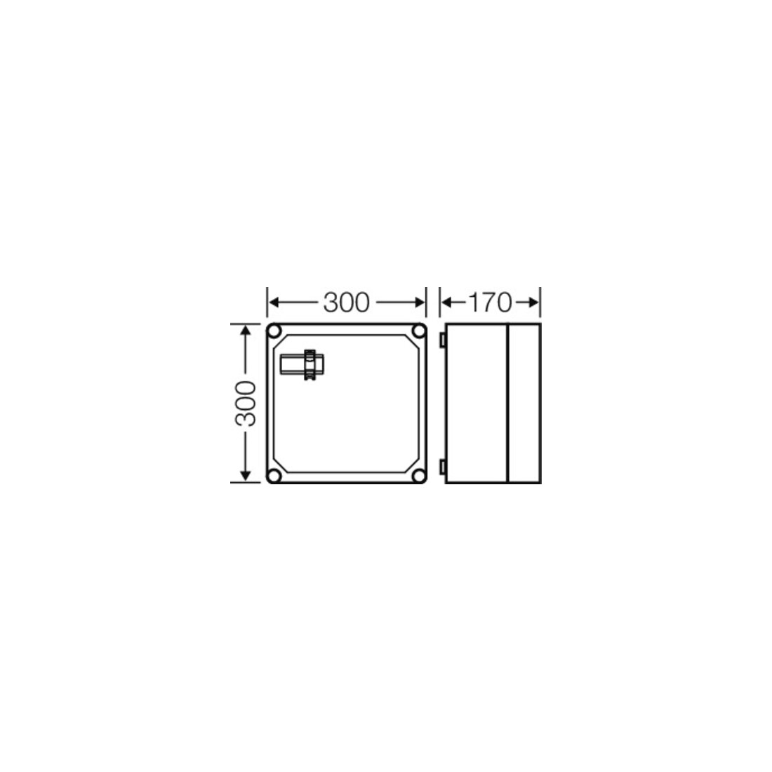 Hensel Mi-APZ-Gehäuse 300x300x170mm Mi 2279