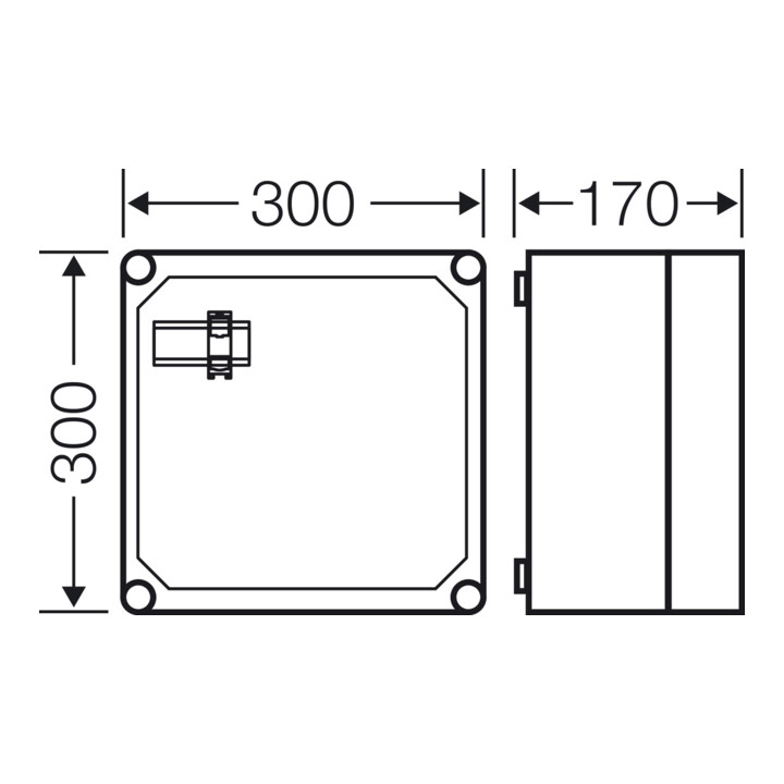 Hensel Mi-APZ-Gehäuse 300x300x170mm Mi 2279