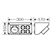 Hensel Mi Connection Box 16A,5p,400V,6h CB 16-3