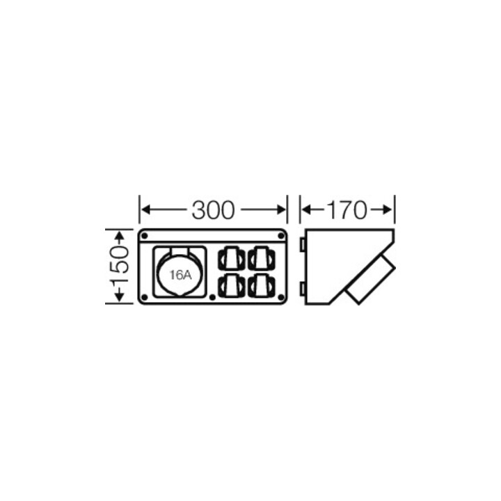 Hensel Mi Connection Box 16A,5p,400V,6h CB 16