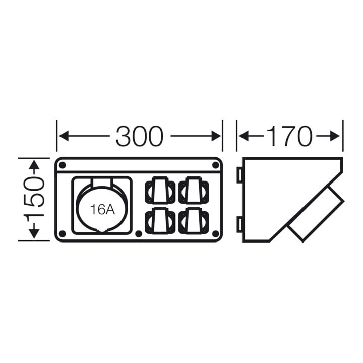 Hensel Mi Connection Box 16A,5p,400V,6h CB 16
