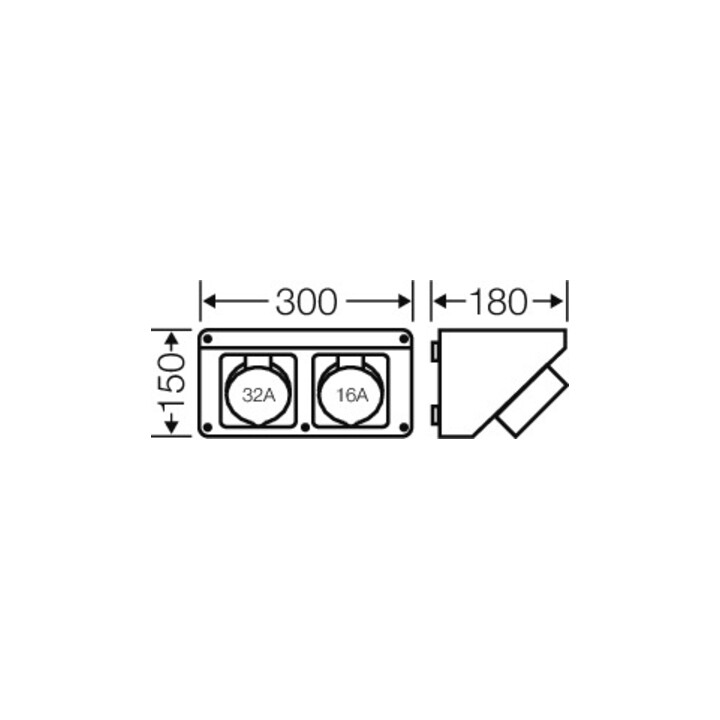 Hensel Mi Connection Box 32A,5p,400V,6h CB 12
