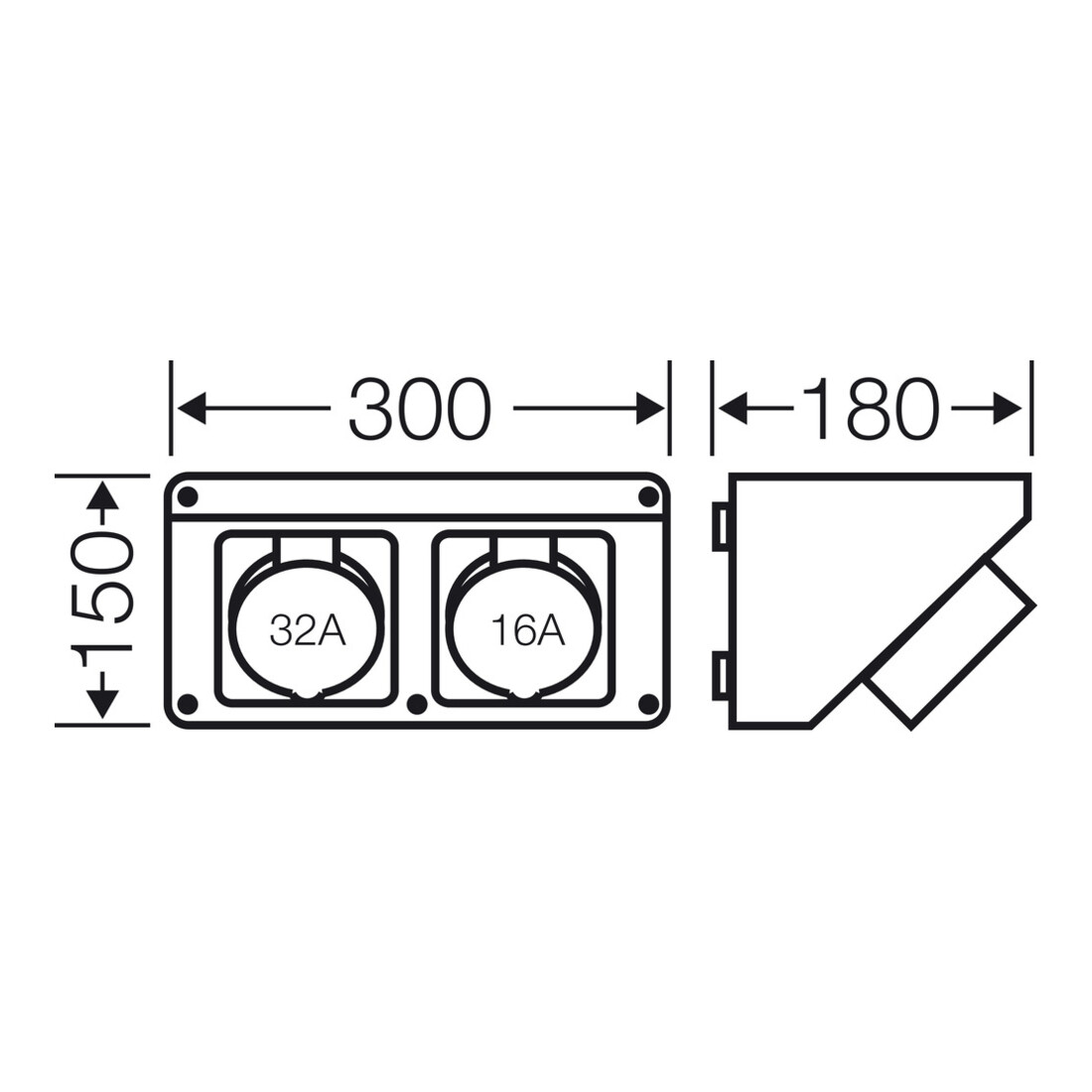 Hensel Mi Connection Box 32A,5p,400V,6h CB 12