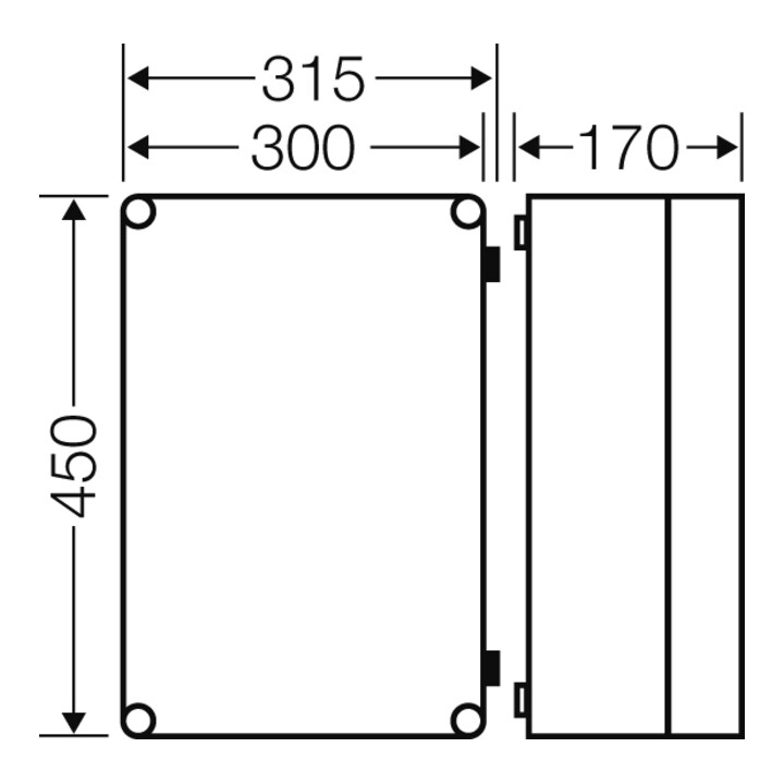 Hensel Mi-Einzelleergehäuse 275x425x146mm Mi 9300