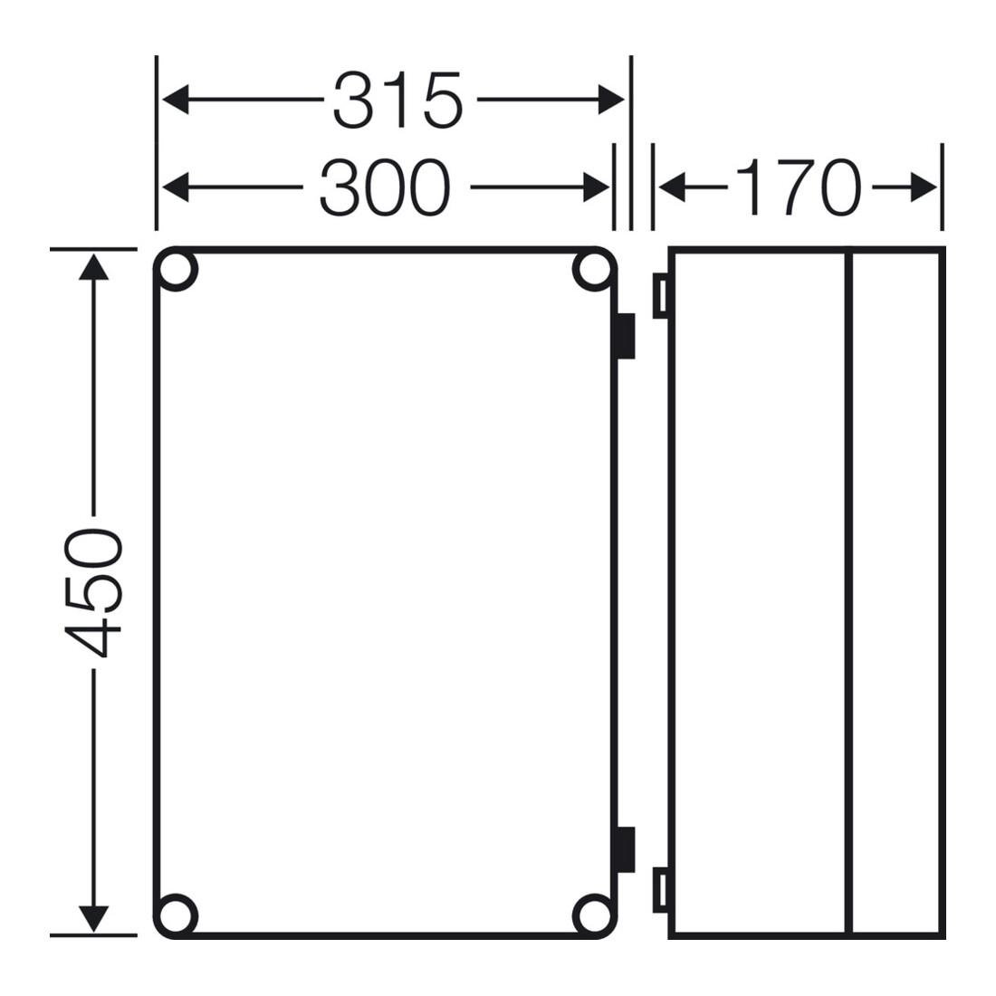 Hensel Mi-Einzelleergehäuse 275x425x146mm Mi 9300