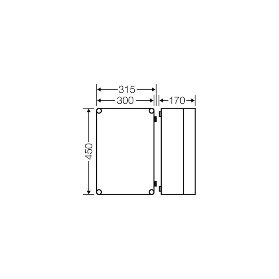 Hensel Mi-Einzelleergehäuse 275x425x146mm Mi 9301