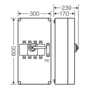 Hensel Mi-Lastschaltergehäuse 250A 4pol.+PE Mi 7454-5