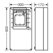 Hensel NH-Sicherungslasttrennsch. Mi, 1xNH 1, 250A, 5p Mi 6480-3