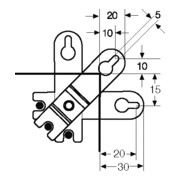 Hensel Patte extérieure avec AL 40 (4 pièces)-4