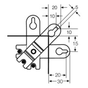 Hensel Patte extérieure avec AL 40 (4 pièces)-5
