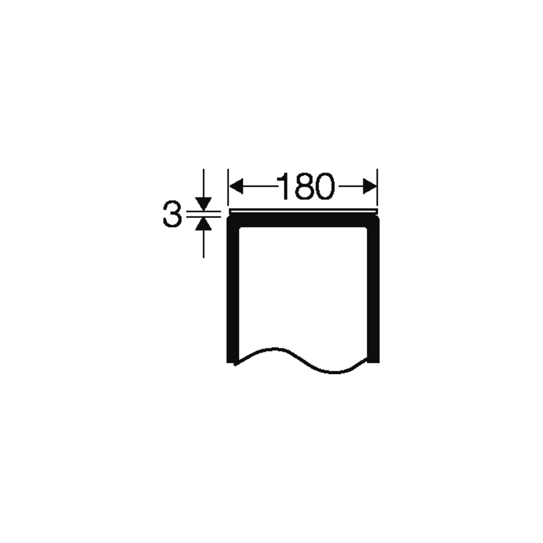 Hensel Plaque de fermeture 180 mm FP VP 18