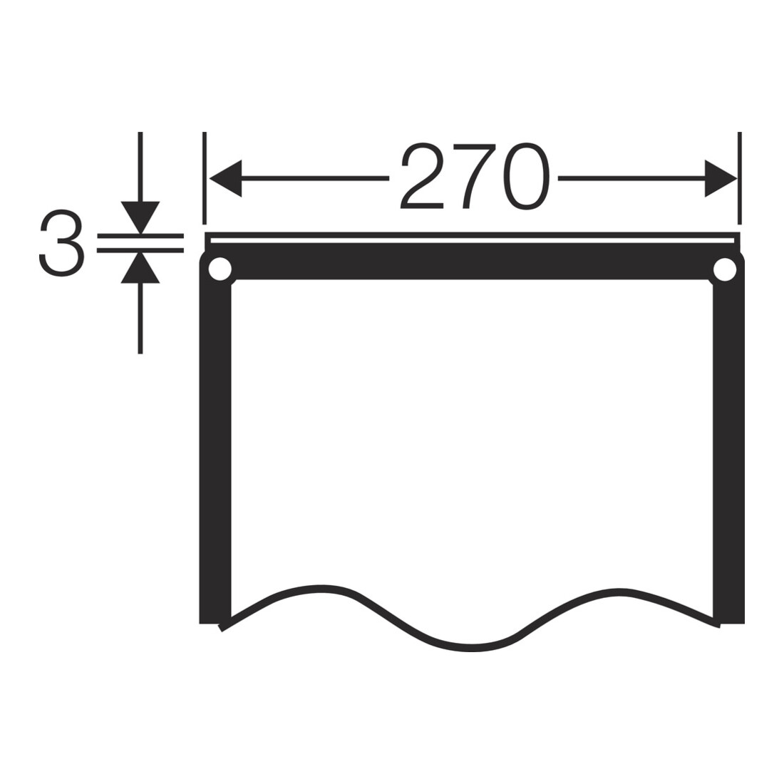 Hensel Plaque de fermeture 270 mm FP VP 27