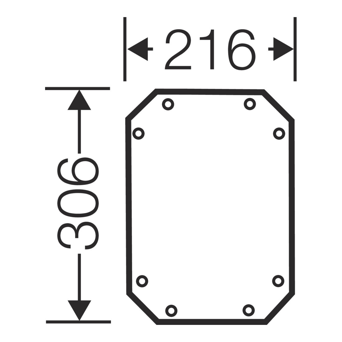 Hensel Plaque de montage 4 mm épaisseur FP MP 20