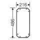 HENSEL Plaque de montage FP MP 30 épaisseur 4 mm