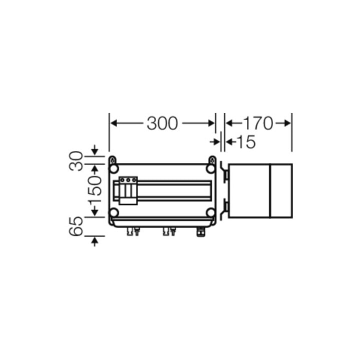 Hensel PV-GAK avec ÜSE 1xPV-String vers 1xWR Mi PV 1111