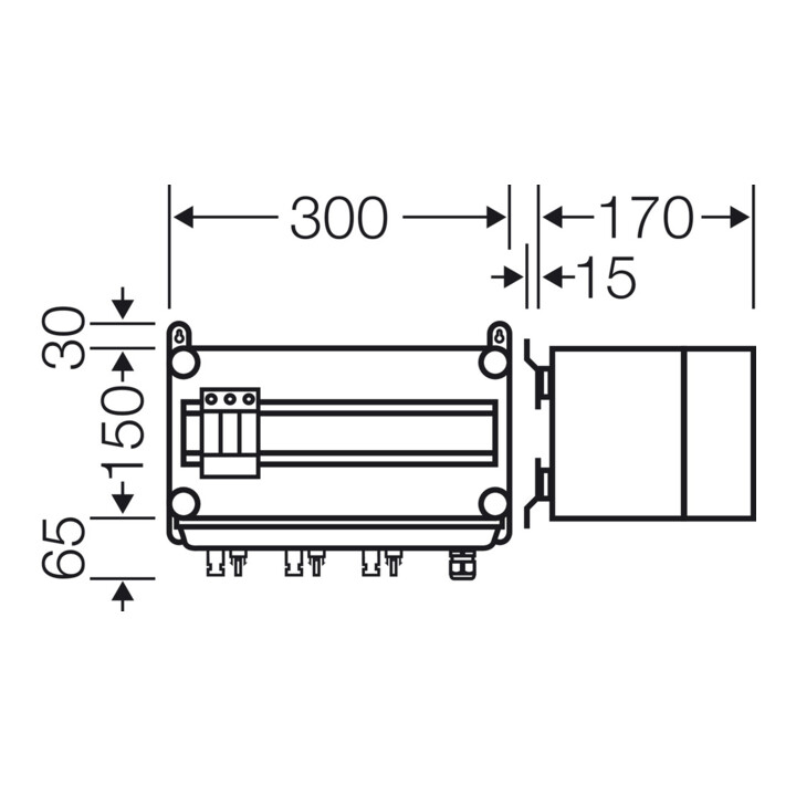 HENSEL PV-Generator-Anschlusskasten PV-GAK mit ÜSE Mi PV 1121