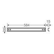 Hensel Rail de montage 584 mm long, profilé en chapeau 35 mm, avec TS 60-5