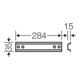 Hensel Rail de support 284 mm long, chapeau profilé 35 mm, avec TS 30