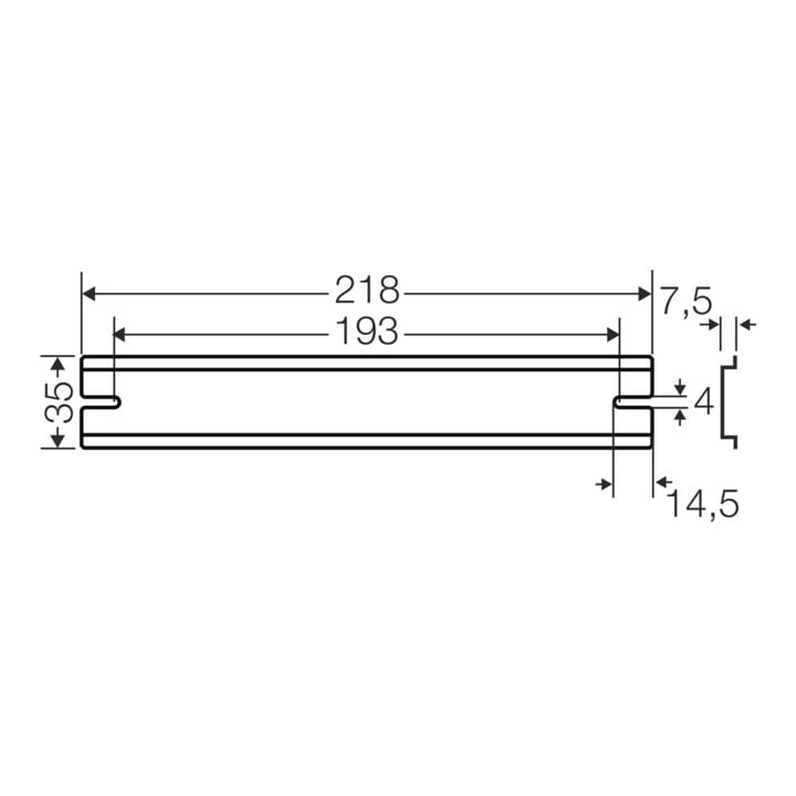 HENSEL Rail de support XXmm KF25 DK TS 25