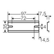 Hensel Rail de support XXmm pour KF06... DK TS 06-4