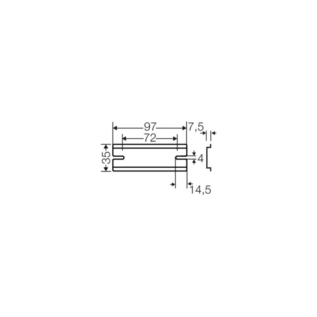 Hensel Rail de support XXmm pour KF06... DK TS 06