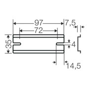 Hensel Rail de support XXmm pour KF06... DK TS 06-5