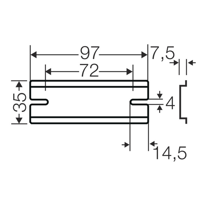 Hensel Rail de support XXmm pour KF06... DK TS 06