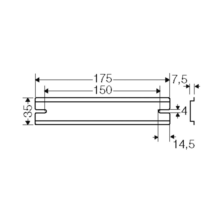 Hensel Rail de support XXmm pour KF16... DK TS 16