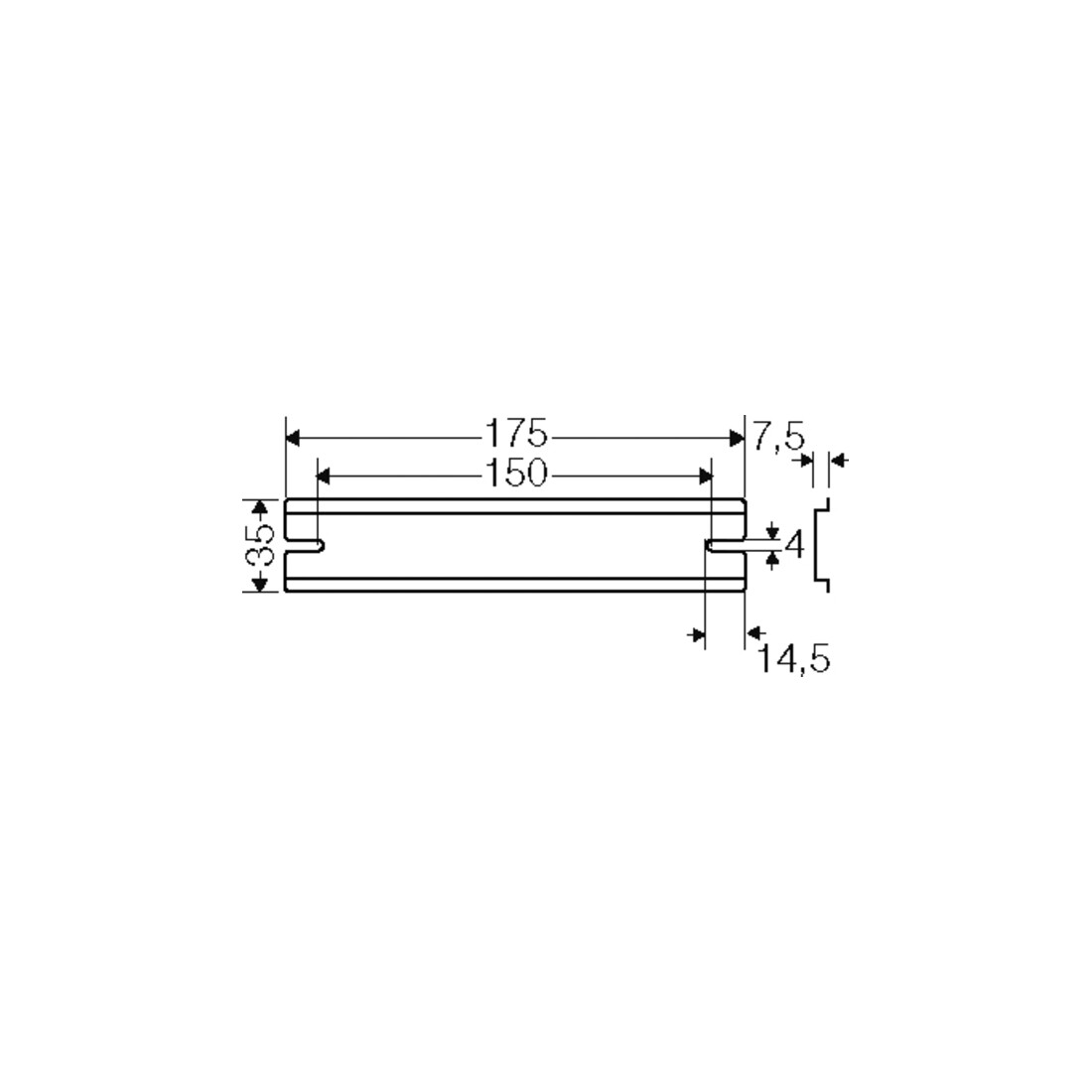 Hensel Rail de support XXmm pour KF16... DK TS 16