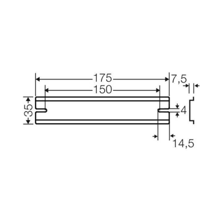 Hensel Rail de support XXmm pour KF16... DK TS 16