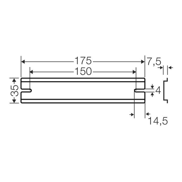 Hensel Rail de support XXmm pour KF16... DK TS 16