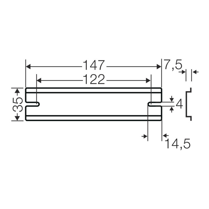 HENSEL Rail porteuse XXmm KF10 DK TS 10