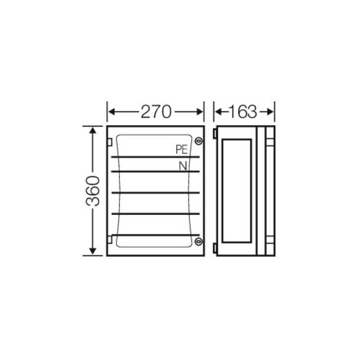 Hensel Sammelschienengehäuse 270x360mm 250A 5p. FP 3212