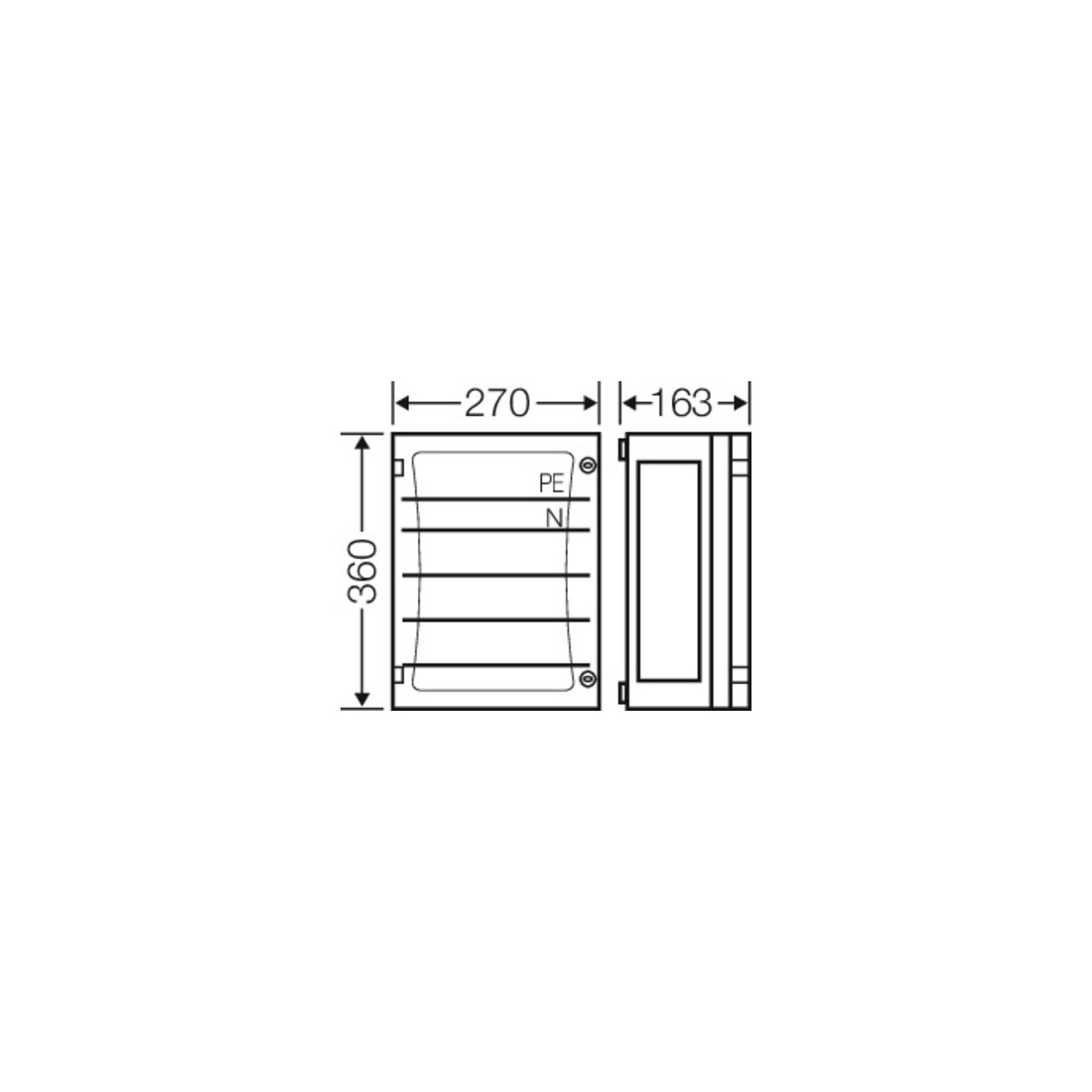 Hensel Sammelschienengehäuse 270x360mm 250A 5p. FP 3212