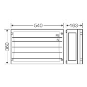 Hensel Sammelschienengehäuse 540x360mm 250A 5p. FP 3402-5