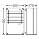 HENSEL Sammelschienengehäuse Mi 6355 400A 300 x 450 x 170mm