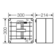 Hensel Sammelschienengehäuse mit Adapter 250A Mi 6202-5