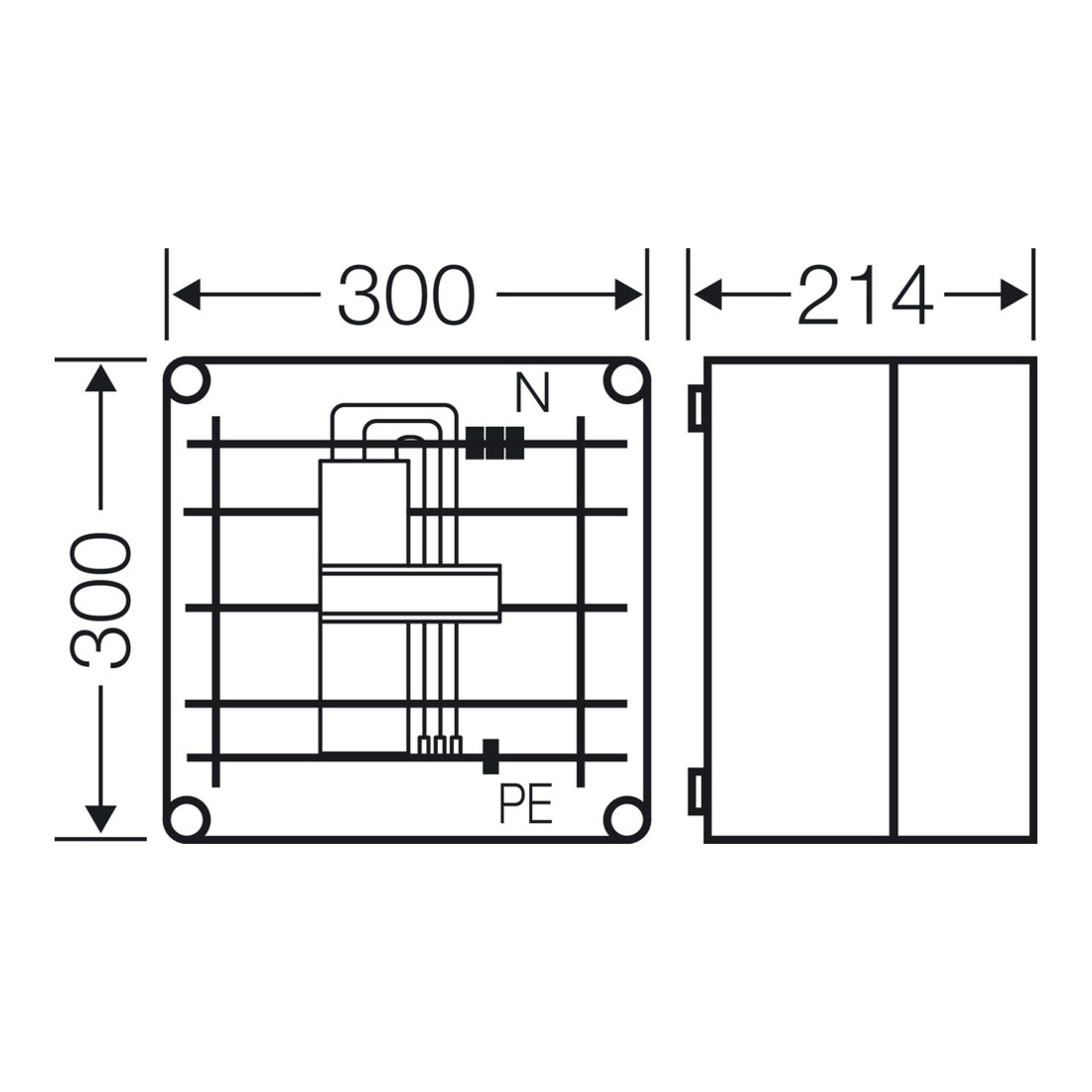 Hensel Sammelschienengehäuse mit Adapter 250A Mi 6202
