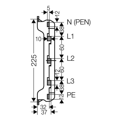 Hensel Sammelschienenträger Mi ST 25