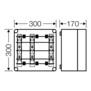 Hensel Sicherungsgehäuse 3x3x63A,D02 Mi 3266-3
