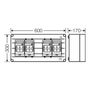 Hensel Sicherungsgehäuse 4x3xNH00 250A 5p Mi 6465-4