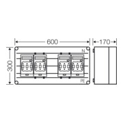 Hensel Sicherungsgehäuse 4x3xNH00 250A 5p Mi 6465-5