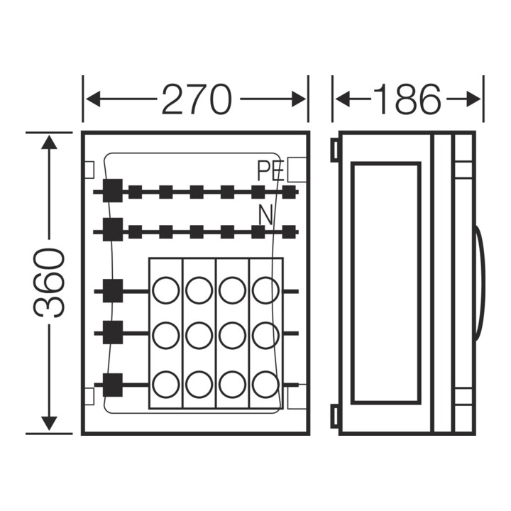 HENSEL Sicherungsgehäuse 5 x 3 x 63A D02 FP 3235