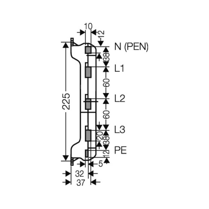Hensel Support de barres omnibus 400A avec ST 41