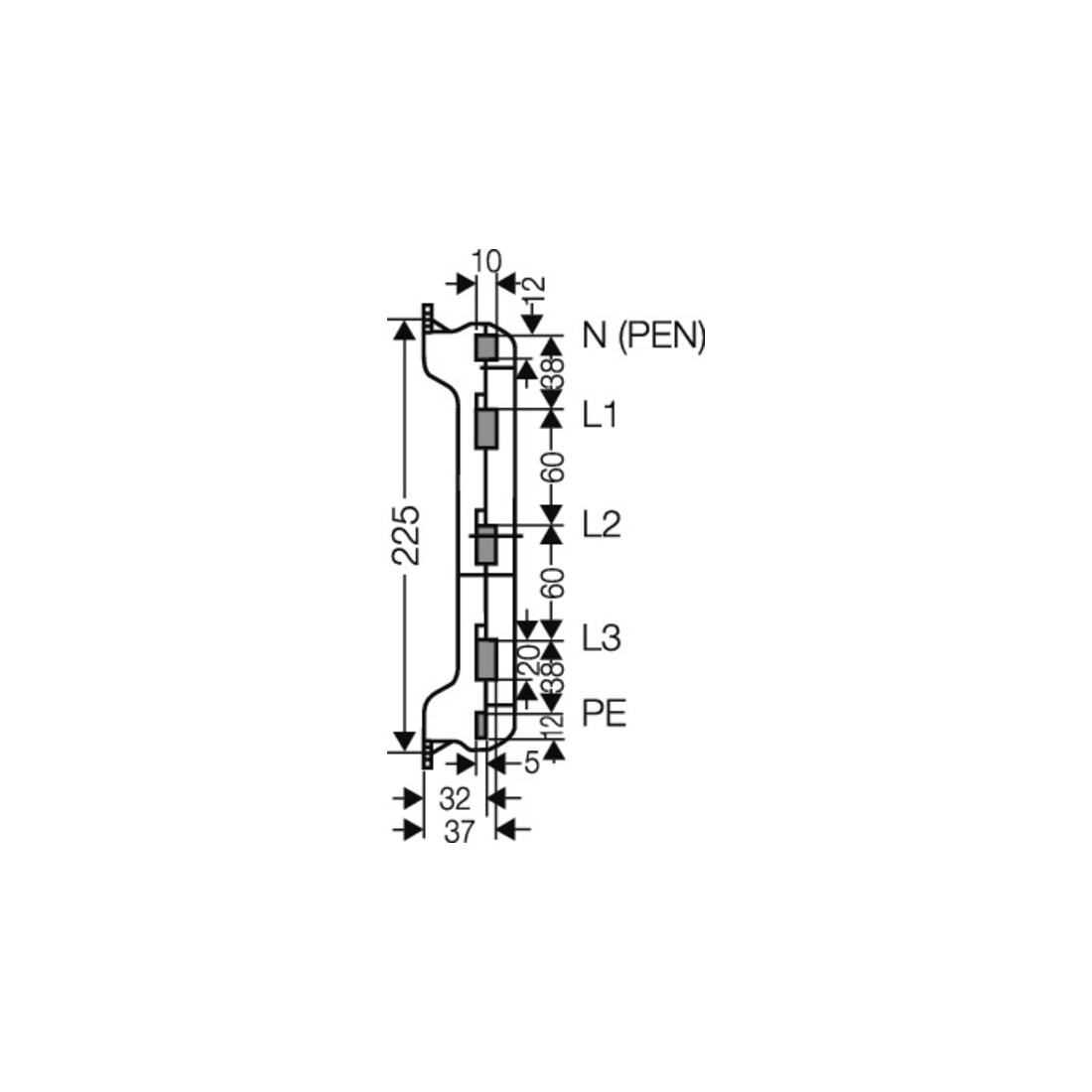 Hensel Support de barres omnibus 400A avec ST 41