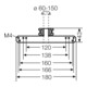 Hensel Support de mât pour fixation extérieure KV MB 9
